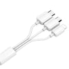 20cm USB 2.0 High Speed to Type-C / 8 Pin / Micro USB 3 in 1 Charging Cable