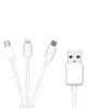 20cm USB 2.0 High Speed to Type-C / 8 Pin / Micro USB 3 in 1 Charging Cable