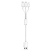 20cm USB 2.0 High Speed to Type-C / 8 Pin / Micro USB 3 in 1 Charging Cable