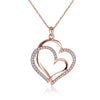 Environmental Protection Rose Gold Heart Pendant Necklace for Ladies