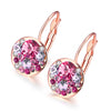 Fashion K Gold European and American Fashion Dazzle Eye Round Earrings