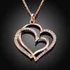 Environmental Protection Rose Gold Heart Pendant Necklace for Ladies