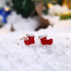 Christmas Drip Christmas Socks Earrings Rose Gold Plating