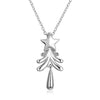 Christmas Tree Necklace Platinum Plated
