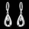 European and American New Style Fashion Simple Water Zircon Silver Earrings