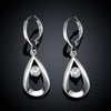 European and American New Style Fashion Simple Water Zircon Silver Earrings