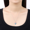 Another Silver Christmas Theme - Blue Snowman Necklace