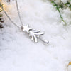 Christmas Tree Necklace Platinum Plated