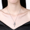 Christmas Tree Necklace Platinum Plated