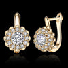 K Gold Zircon Earring Buckle Romantic Diamond Set Earring Clip