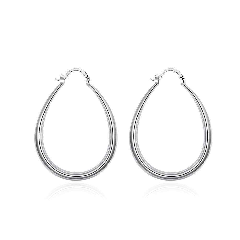 Three-Dimensional U-Shaped Earrings Fashion Drop Silver Earrings