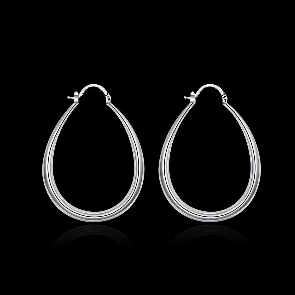 Three-Dimensional U-Shaped Earrings Fashion Drop Silver Earrings