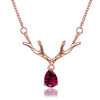 Christmas Zircon Necklace 18-INCH Antler Fashion Necklace