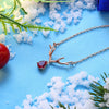 Christmas Zircon Necklace 18-INCH Antler Fashion Necklace