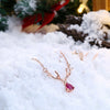 Christmas Zircon Necklace 18-INCH Antler Fashion Necklace