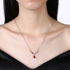 Christmas Zircon Necklace 18-INCH Antler Fashion Necklace