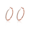 Environmentally Friendly Rose Gold Round Czech Diamond Earrings
