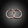 Environmentally Friendly Rose Gold Round Czech Diamond Earrings