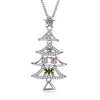 Colorful Zircon Necklaces Christmas Tree Necklaces