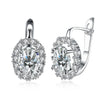 K Gold Zircon Earring Round White Diamond Romantic Wind Earring Clip