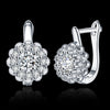 K Gold Zircon Earring Round White Diamond Romantic Wind Earring Clip