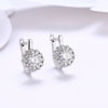 K Gold Zircon Earring Round White Diamond Romantic Wind Earring Clip
