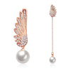 Christmas Pearl Earrings Dripping Oil White/Rose Gold Plating