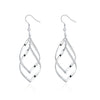 Double Banana Earrings Fashion Leaf Silver Earrings