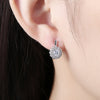 K Gold Zircon Earring Round White Diamond Romantic Wind Earring Clip