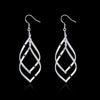 Double Banana Earrings Fashion Leaf Silver Earrings