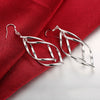 Double Banana Earrings Fashion Leaf Silver Earrings