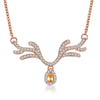 Christmas Water Zircon Necklace 18-INCH Antler Necklace