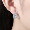 K Gold Zircon Earring Round White Diamond Romantic Wind Earring Clip