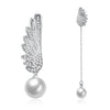 Christmas Pearl Earrings Dripping Oil White/Platinum Plating