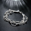 Five-Line Light Bead Bracelet Simple Ball Silver Lobster Clasp Bracelet
