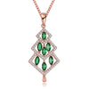 Green Zircon Necklace for Women'S Fashion At Christmas