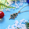 Green Zircon Necklace for Women'S Fashion At Christmas