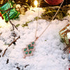 Green Zircon Necklace for Women'S Fashion At Christmas