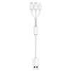 3 in 1 20cm USB 2.0  to Type-C / 8 Pin / Micro USB  Charging Cable