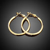 Round Czech Diamond Earrings Plated with Gold