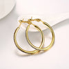 Round Czech Diamond Earrings Plated with Gold