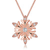 Snow Flower Fashion Necklace Zircon Christmas Necklace