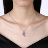 Christmas Zircon Bow Necklace