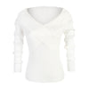 Autumn V-Neck Slim Knit Sweater Wild Casual women'S Knit Sweater