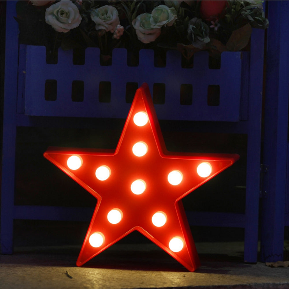 BRELONG 3D Warm White Decoration Night Light for Kids Room Christmas Wedding Star 3V