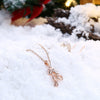 Christmas Zircon Necklace Bow Necklace