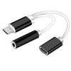 2 in 1 USB C Type C to 3.5mm Headphone Audio Aux Jack / Charge Adapter Cable