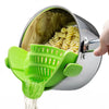 Kitchen Gizmo Snap Strainer Clip On Silicone Colander Fits all Pots and Bowls