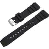 Black Simple Rubber Watcher Band Strap