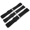 Black Simple Rubber Watcher Band Strap